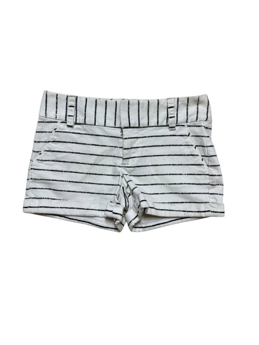 Alice + Olivia Striped Shorts Size 0 Fits 2/4 High Waist Stretch